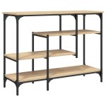 Vidaxl table console avec tagres chne sonoma 100x35x75 cm