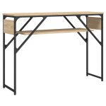 Vidaxl table console avec tagre chne sonoma 105x30x75 cm