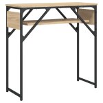 Vidaxl table console avec �tag�re ch�ne sonoma 75x30x75 cm
