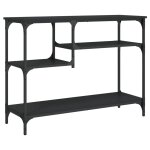 Vidaxl table console avec étagères noir 100x35x75 cm Vidaxl table console avec étagères noir 100x35x75 cm
