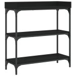 Vidaxl table console avec tagres noir 75x30x80 cm