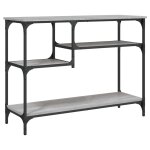 Vidaxl table console avec tagres sonoma gris 100x35x75 cm