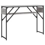 Vidaxl table console avec tagre sonoma gris 105x30x75 cm