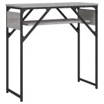 Vidaxl table console avec tagre sonoma gris 75x30x75 cm