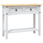 Vidaxl table console gamme corona pin mexicain blanc 90x34, 5x73 cm Vidaxl table console gamme corona pin mexicain blanc 90x34, 5x73 cm