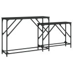 Vidaxl tables console gigognes 2 pcs noir bois d'ingnierie