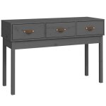 Vidaxl table console gris 114x40x75 cm bois massif de pin