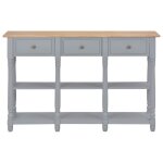 Vidaxl table console gris 120x30x76 cm mdf