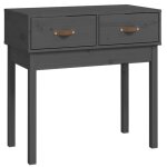Vidaxl table console gris 76, 5x40x75 cm bois massif de pin