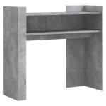 Vidaxl table console gris b�ton 100x35x90 cm bois d'ing�nierie