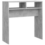 Vidaxl table console gris bton 78x30x80 cm bois d'ingnierie
