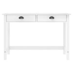 Vidaxl table console hill avec 2 tiroirs 110x45x74 cm bois pin massif