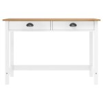Vidaxl table console hill avec 2 tiroirs 110x45x74 cm pin solide