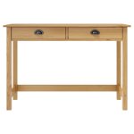 Vidaxl table console hill range avec 2 tiroirs 110x45x74 cm pin solide
