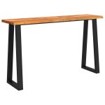 Vidaxl table console � live edge 140x40x80 cm bois d'acacia solide