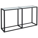 Vidaxl table console marbre blanc 140x35x75, 5 cm verre tremp