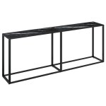 Vidaxl table console marbre noir 200x35x75, 5 cm verre trempé Vidaxl table console marbre noir 200x35x75, 5 cm verre trempé