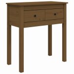 Vidaxl table console marron miel 70x35x75 cm bois massif de pin Vidaxl table console marron miel 70x35x75 cm bois massif de pin