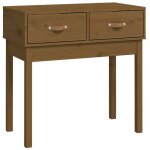 Vidaxl table console marron miel 76, 5x40x75 cm bois massif de pin