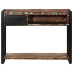Vidaxl table console multicolore 100x35x75 cm bois massif récupération Vidaxl table console multicolore 100x35x75 cm bois massif récupération
