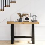 Vidaxl table console noain pieds en forme de a 120x30x75 cm massif pin