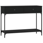 Vidaxl table console noir 100x34, 5x75 cm bois d'ing�nierie