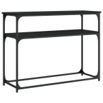Vidaxl table console noir 100x35, 5x75 cm bois d'ingnierie