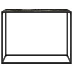 Vidaxl table console noir 100x35x75 cm verre tremp