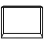 Vidaxl table console noir 100x35x75 cm verre tremp