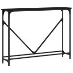 Vidaxl table console noir 102x22, 5x75 cm bois d'ing�nierie