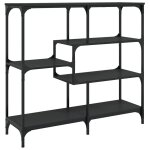 Vidaxl table console noir 103x32x95 cm bois d'ing�nierie