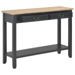 Vidaxl table console noir 110x35x80 cm bois
