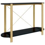Vidaxl table console noir 110x38x75 cm bois d'ingnierie