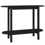 Vidaxl table console noir 110x40x80 cm bois massif de pin
