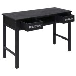 Vidaxl table console noir 110x45x76 cm bois