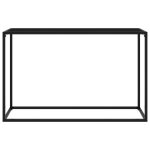 Vidaxl table console noir 120x35x75 cm verre tremp