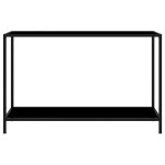 Vidaxl table console noir 120x35x75 cm verre tremp