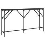 Vidaxl table console noir 140x23x75 cm bois d'ing�nierie