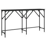 Vidaxl table console noir 140x29x75 cm bois d'ing�nierie