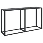 Vidaxl table console noir 140x35x75, 5 cm verre tremp�