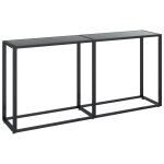 Vidaxl table console noir 160x35x75, 5 cm verre tremp�