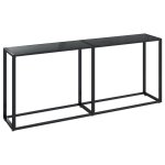 Vidaxl table console noir 180x35x75, 5 cm verre tremp