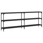 Vidaxl table console noir 200x29x75 cm bois d'ing�nierie
