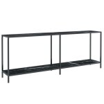 Vidaxl table console noir 200x35x75, 5 cm verre trempé Vidaxl table console noir 200x35x75, 5 cm verre trempé