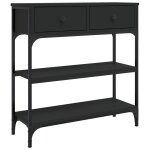 Vidaxl table console noir 72, 5x25x75 cm bois d'ingnierie