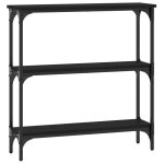 Vidaxl table console noir 75x22, 5x75 cm bois d'ingnierie