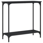 Vidaxl table console noir 75x30, 5x75 cm bois d'ing�nierie