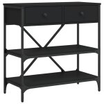 Vidaxl table console noir 75x34, 5x75 cm bois d'ingénierie Vidaxl table console noir 75x34, 5x75 cm bois d'ingénierie