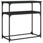 Vidaxl table console noir 75x35, 5x75 cm bois d'ing�nierie