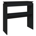 Vidaxl table console noir 80x30x80 cm agglomr